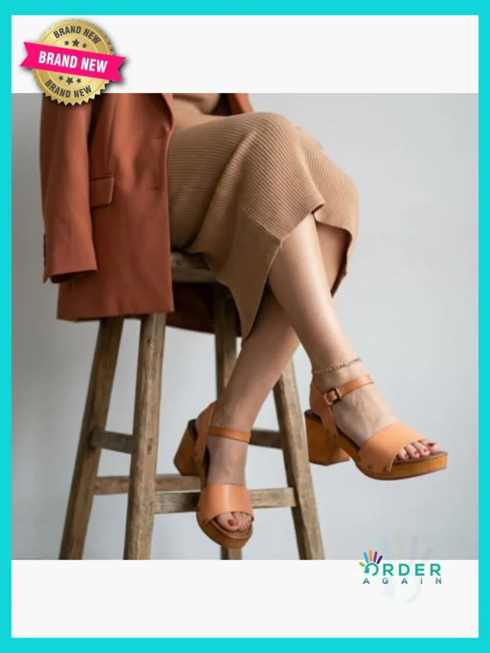 Wedge Sandal with Memory Foam Insole Adjustable Strap Block Heel Open Toe